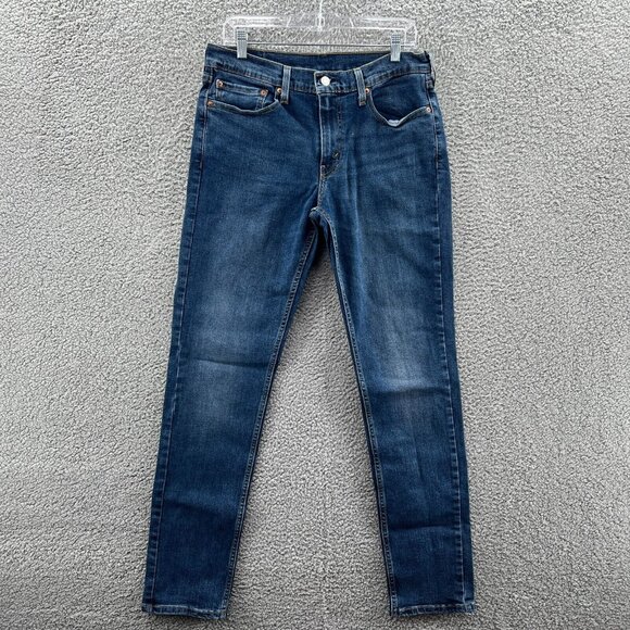 Levis 511 Jeans Mens 32 X 34 Blue Stretch Denim Slim Straight Leg - Picture 1 of 10